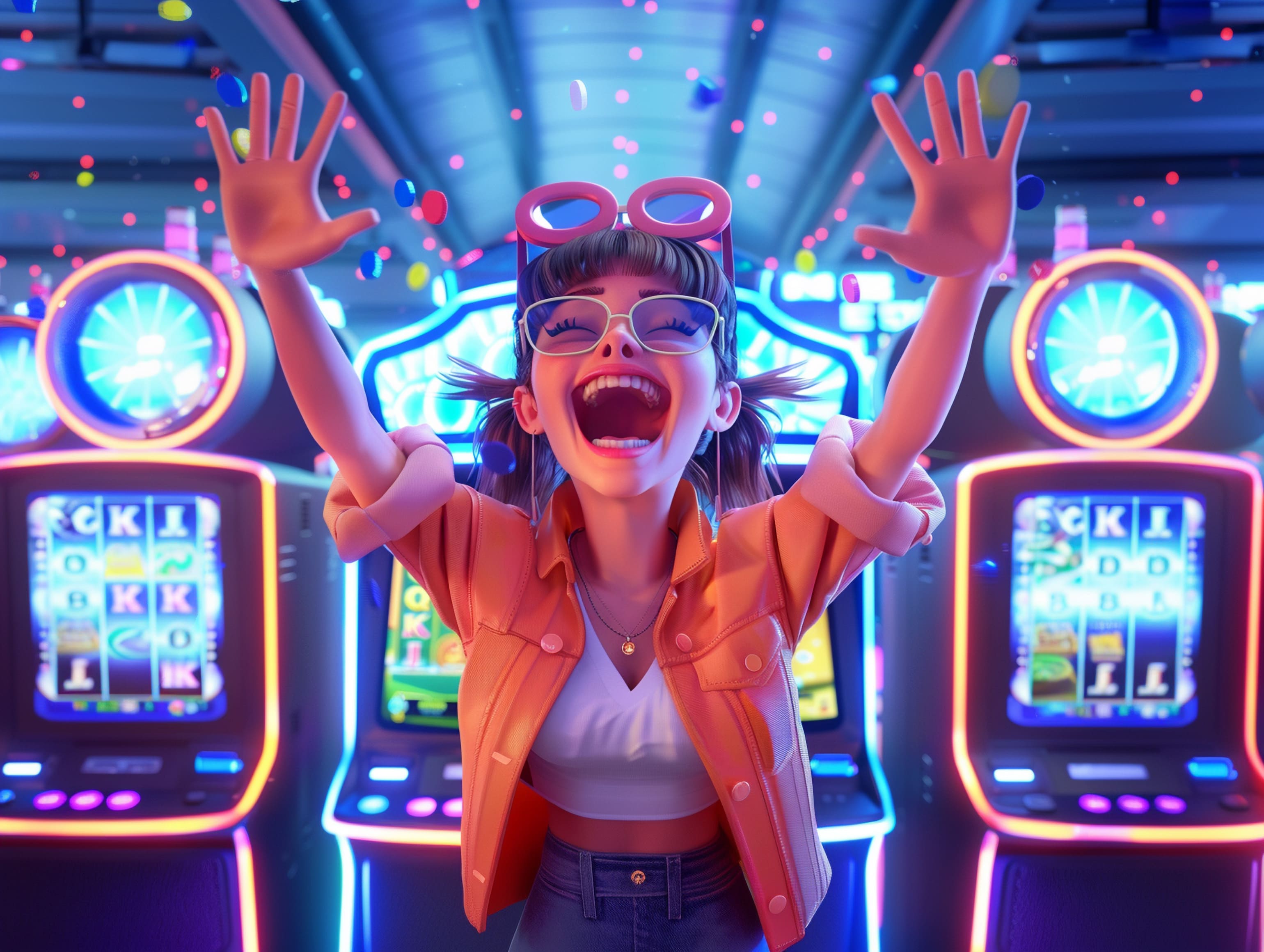 Player enjoying a social reel-based game